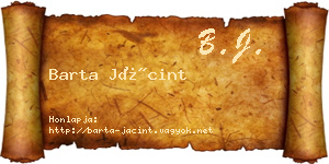 Barta Jácint névjegykártya