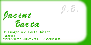 jacint barta business card