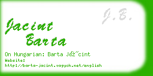 jacint barta business card